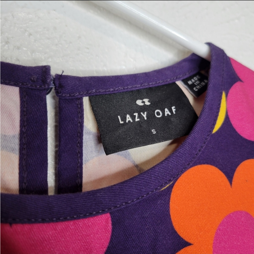 Lazy Oaf 70's Floral Print T-Shirt Women's Size Small - Picture 13 of 15